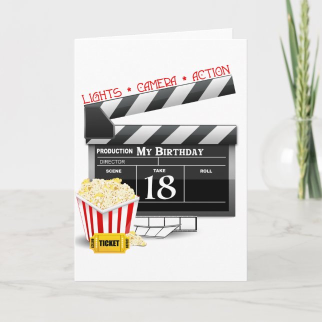 18th Birthday Movie Party Card (Front)
