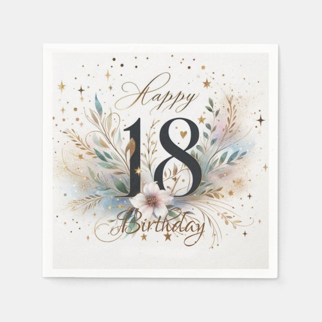 18th Birthday Napkins (Front)