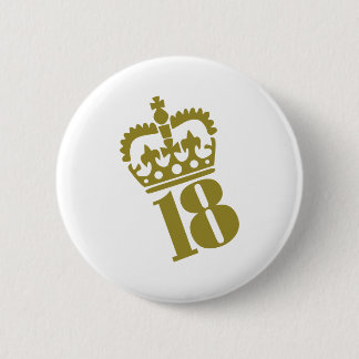 18th Birthday - Number – Eighteen Pinback Button