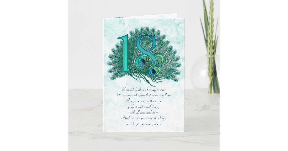 18th birthday numbered greeting cards | Zazzle