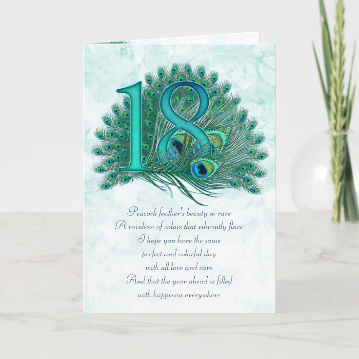 18th birthday numbered greeting cards | Zazzle