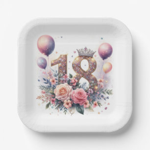 18th Birthday Paper Plates