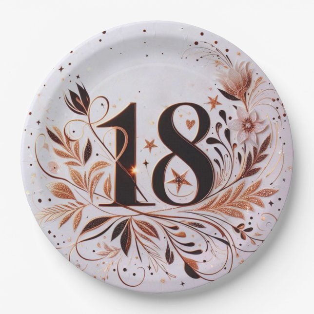 18th Birthday Paper Plates (Front)