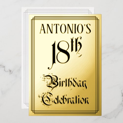 18th Birthday Party — Elegant Script + Custom Name