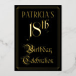 [ Thumbnail: 18th Birthday Party — Fancy Script & Custom Name Invitation ]