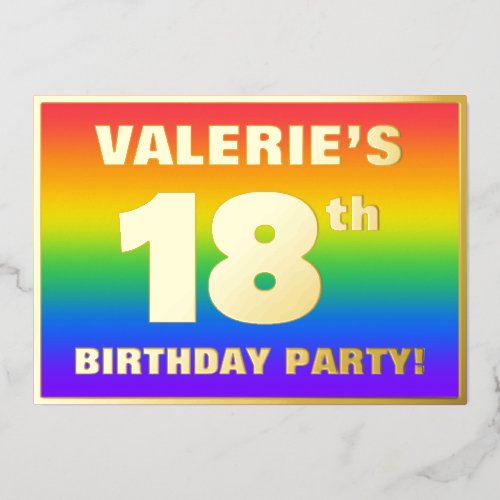 18th Birthday Party: Fun, Colorful Rainbow Pattern