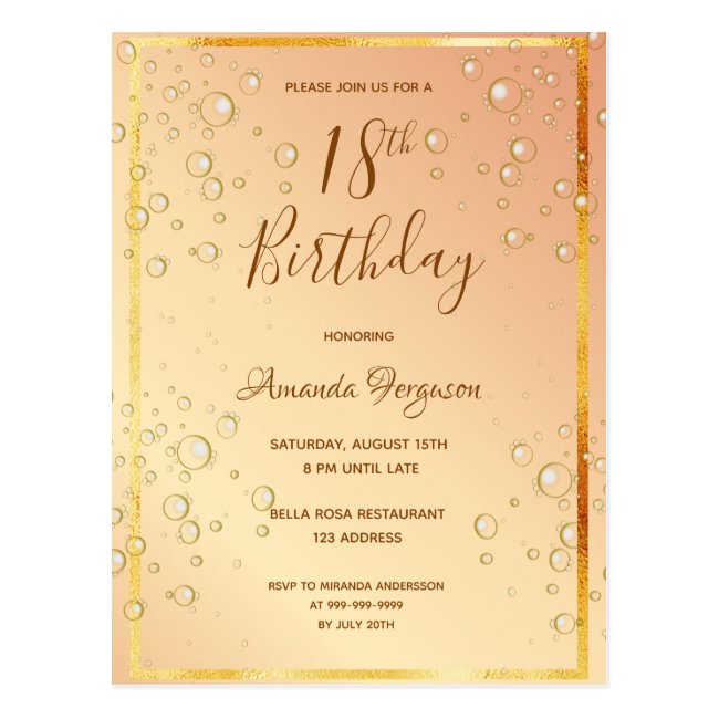 18th birthday party invitation templates