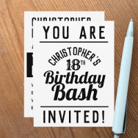 18th Birthday Party Invitation