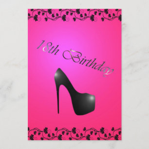18th Birthday Party Invitation for Girls