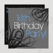 18th Birthday Party Invitations (Front/Back)