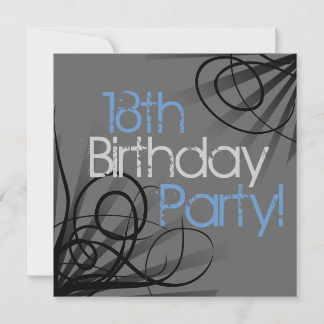 18th Birthday Party Invitations (Front)