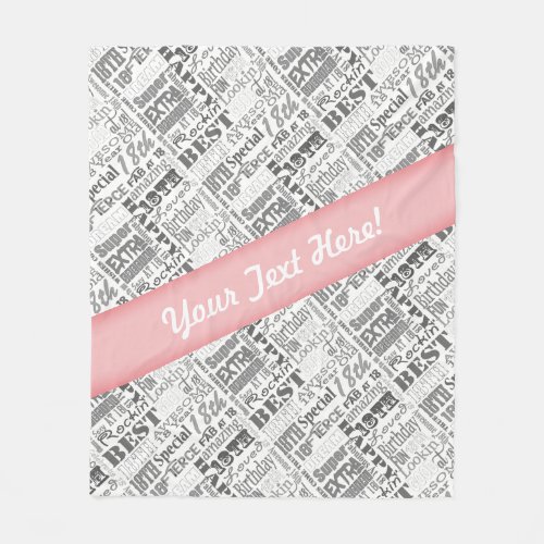 18th Birthday Party Personalized Gifts Fleece Blanket