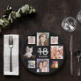 18th birthday party photo collage girl black paper plates