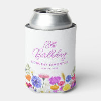 18th Birthday Party Purple Wildflower Custom