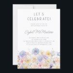 18th Birthday Party Spring Watercolor Floral Invitation<br><div class="desc">An elegant watercolor floral arrangement of vintage flowers decorates the bottom border of this 18th birthday party invitation. The soft pastel flowers are accented with modern line art.</div>