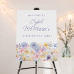 18th Birthday Party Summer Watercolor Welcome Foam Board<br><div class="desc">Elegant spring watercolor flowers create a beautiful and feminine floral border that is accented with chic line art. A trendy font combination gives it a modern aesthetic. All of the text is editable.</div>