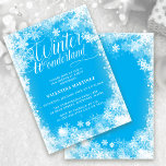 18th Birthday Party Winter Wonderland Snowflake Invitation<br><div class="desc">Elegant winter wonderland 18th birthday invitation features beautiful calligraphy surrounded by a lush snowflake and snow border. The snowflakes pop against the pretty blue background. You can actually change the background color to any color. Winter Wonderland can't be changed, but all of the remaining text can be edited. This item...</div>