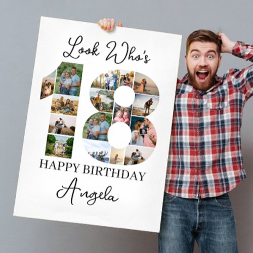 18th Birthday Photo Collage look who's 18