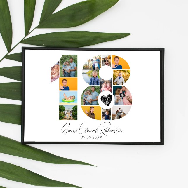 18th Birthday Photo Collage Poster Keepsake (Creator Uploaded)