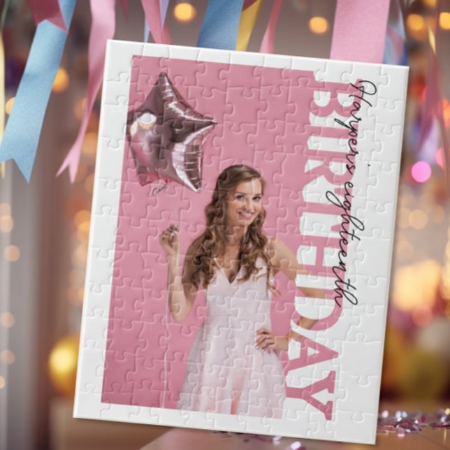 18th Birthday Photo college Party  Jigsaw Puzzle (Creator Uploaded)