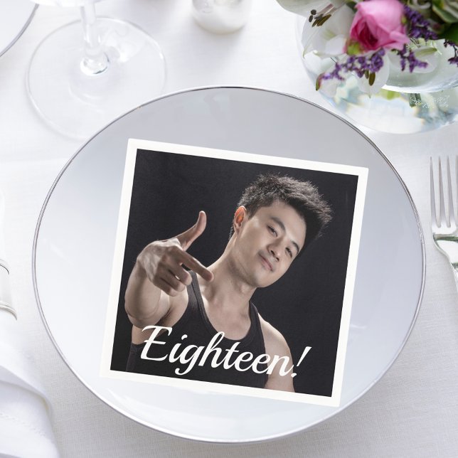 18th birthday photo eighteen napkins (Creator Uploaded)