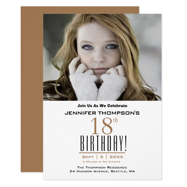 18th Birthday - Photo Party Invitation