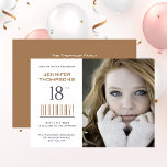 18th Birthday - Photo Party Invitation<br><div class="desc">Gather friends and family to celebrate a special someone on their birthday with this "18TH BIRTHDAY- PHOTO PARTY INVITATION". Designed with the your favorite image on the right (simply insert your image replacing the sample picture then click adjust the image to cover the space and move to the right). The...</div>