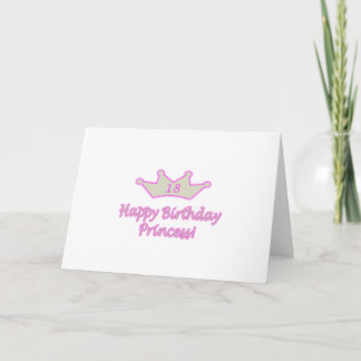 18th Birthday Princess Card