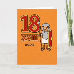 18th Birthday – Roman Numeral XVIII Ancient Rome Card