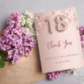 18th birthday rose gold stars thank you card | Zazzle