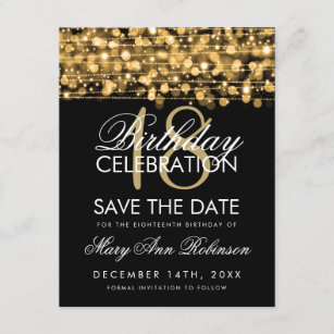 4 25 X 5 5 18th Birthday Save The Date Cards Zazzle