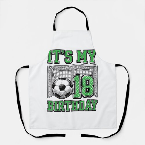 18th Birthday Soccer Vintage Apron