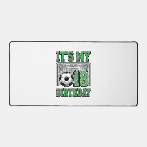 18th Birthday Soccer Vintage Desk Mat
