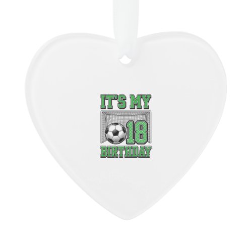 18th Birthday Soccer Vintage Ornament