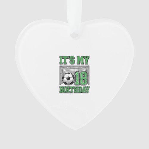 18th Birthday Soccer Vintage Ornament