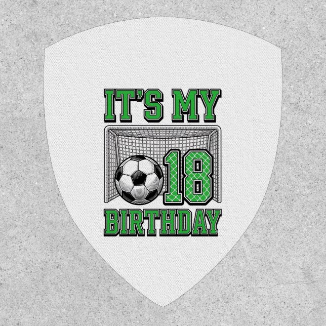 18th Birthday Soccer Vintage Patch (Front)