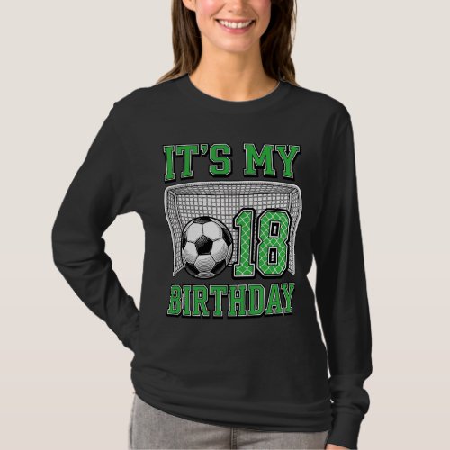 18th Birthday Soccer Vintage T-Shirt