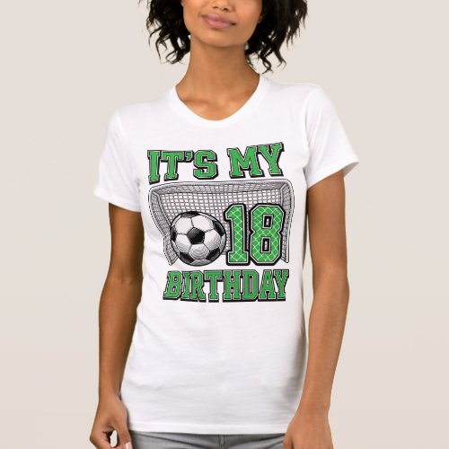 18th Birthday Soccer Vintage T-Shirt
