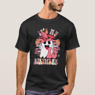 18th Birthday Spooky Boo 18 Years Old Groovy Retro T-Shirt