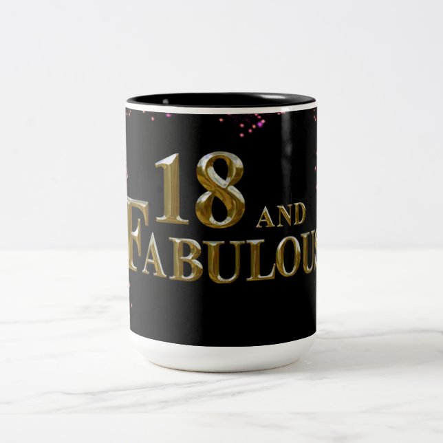 18th Birthday  Two-Tone Coffee Mug (Center)