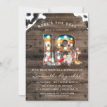 18th Birthday | Wild West Cowboy Invitation<br><div class="desc">Lasso this invitation, featuring unique cowboy marquee lettering, and watercolor western illustrations - and you'll be hollerin' yee-haw in no time. Age number can be changed upon request. A western-style party can put a fun twist on just about any party, no matter what the season. Pick fun cowboy invitations and...</div>