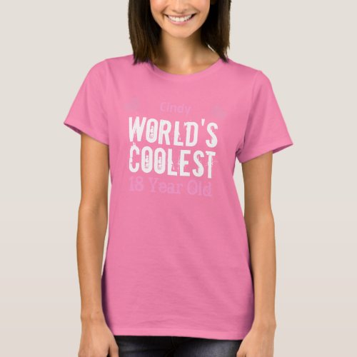 18th Birthday Worlds Coolest 18 Year Old B18B T_Shirt