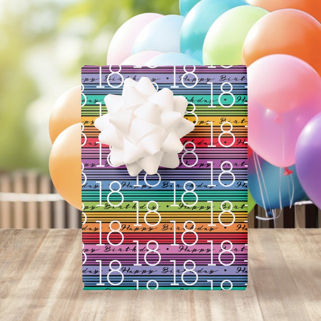 18th Birthday Wrapping Paper Sheets (Creator Uploaded)