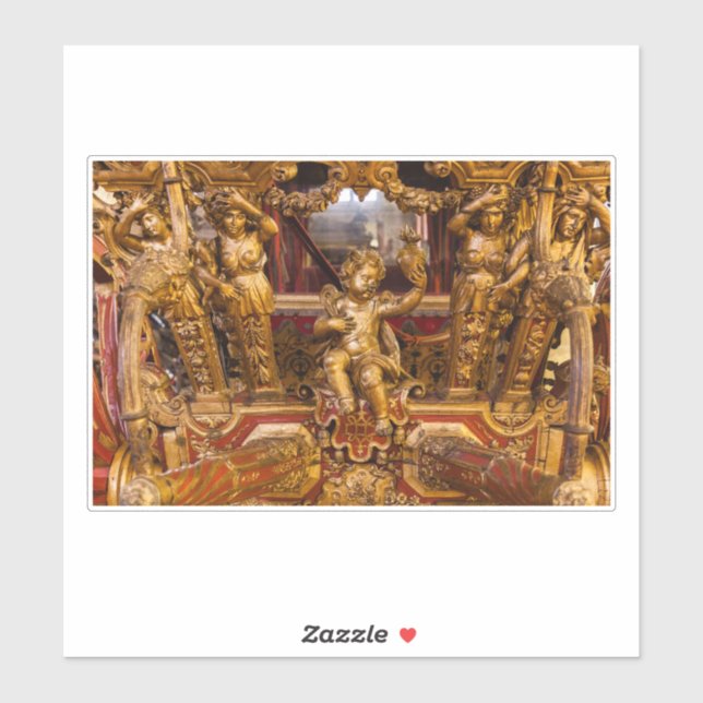 18th c. Coach detail. Museu dos Coches. Lisbon Sticker (Sheet)