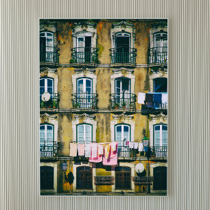18th c rundown building in Alfama district. Lisbon Metal Print