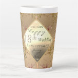 18th Cat's Eye Wedding Anniversary  Latte Mug