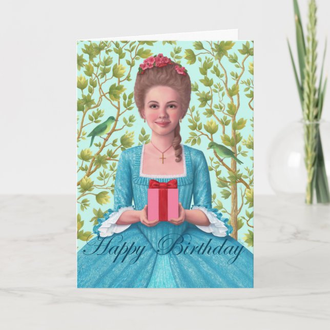 "18th Century Birthday." Greeting Card (Front)