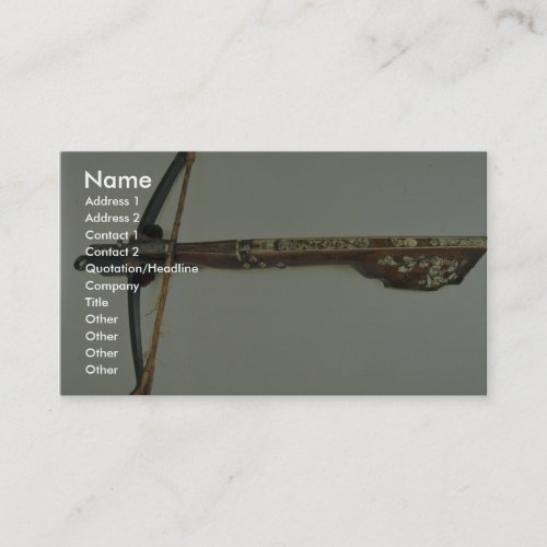 18th century cross-bow, Malbork, Poland Business Card Templates