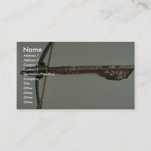 Customizable 18th century cross-bow, Malbork, Poland Business Card Templates