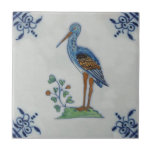 18th Century Delft Polychrome Stork? Heron? Repro Ceramic Tile<br><div class="desc">Delft tiles were first made in the 1600s. This bird tile is reproduced from an antique tile that dates to the 1700s. Available in 4.5" and 6" tiles as well as other items. Be sure to see our other Delft tiles - they look great when combined as a variety of...</div>